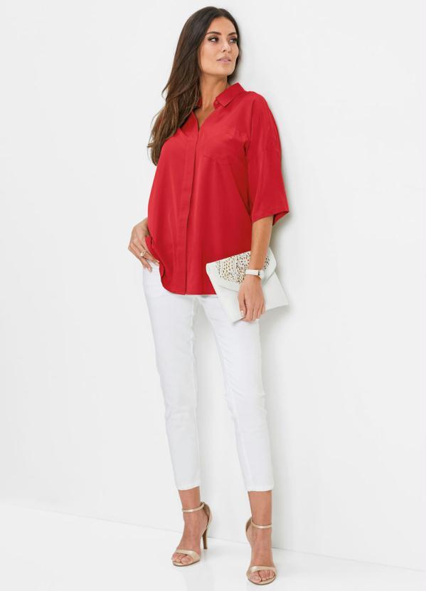 bonprix - Camisa Oversized Vermelha 3