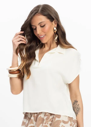 Endless - Camisa Polo Feminina Bege - ENDLESS