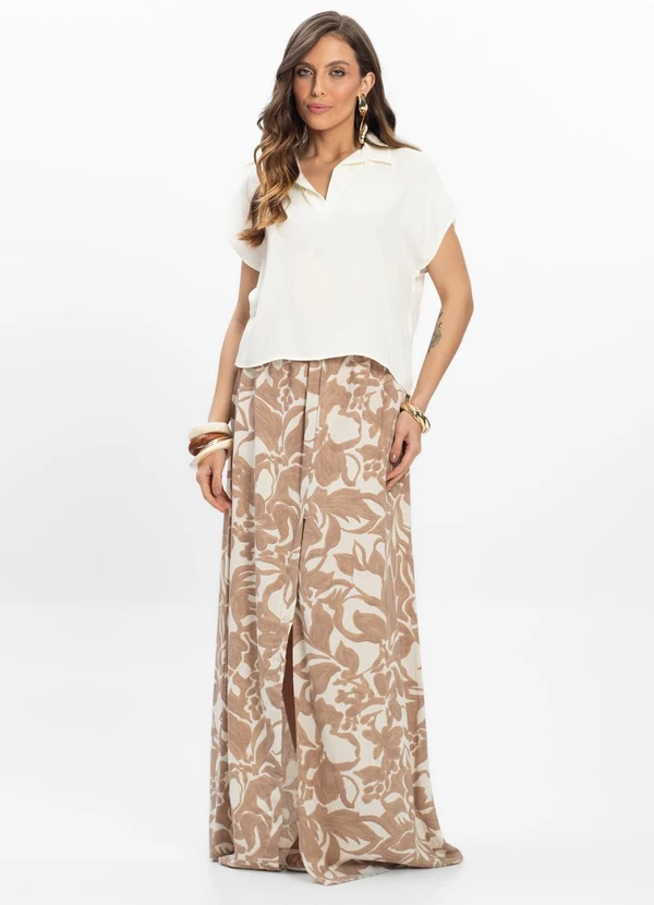 Endless - Camisa Polo Feminina Bege 3