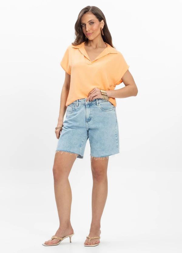 Endless - Camisa Polo Feminina Laranja 3