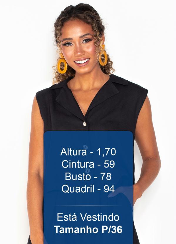 Hering - Camisa sem Manga de Botões Preto 5