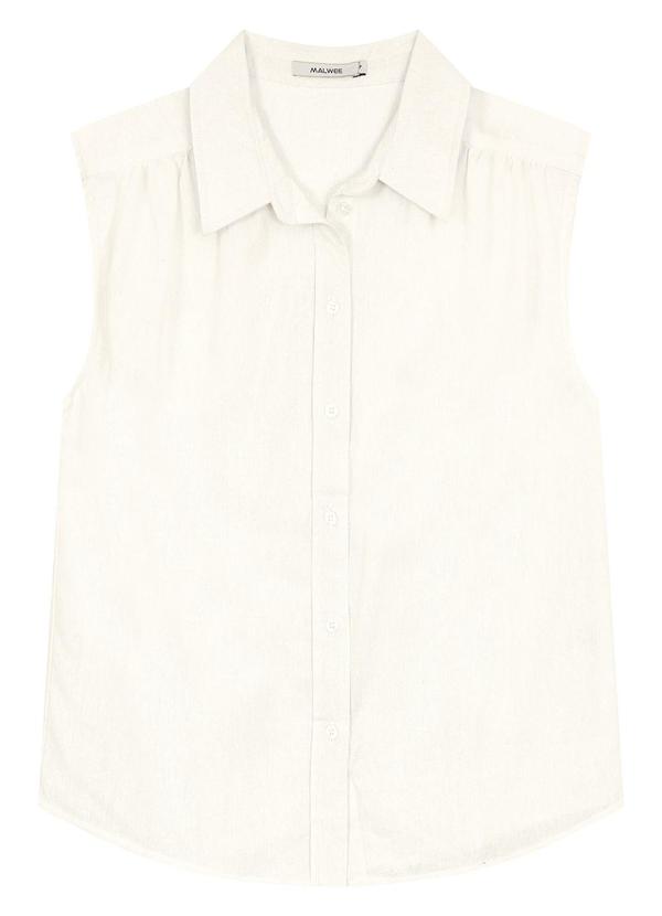 Malwee - Camisa Tradicional em Viscolinho Off White