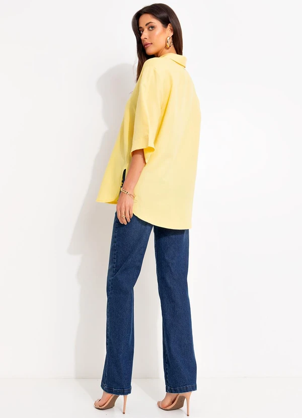 Colcci - Camisa Viscolinho Amarelo 4