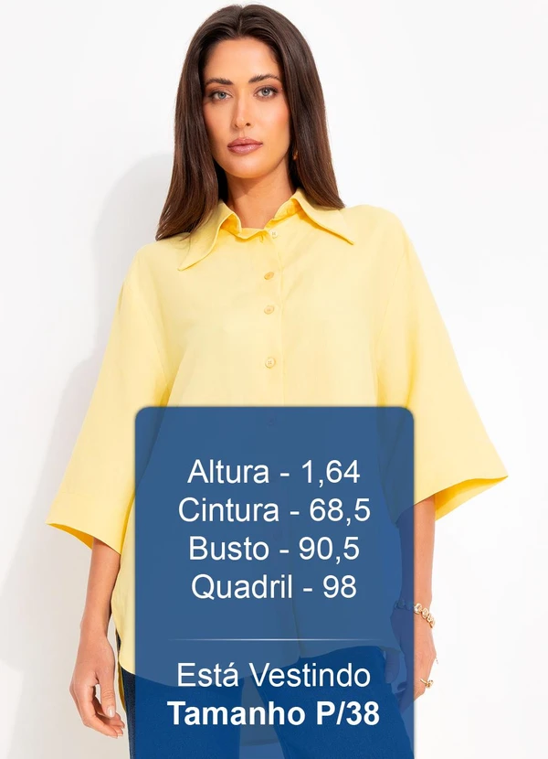 Colcci - Camisa Viscolinho Amarelo 5