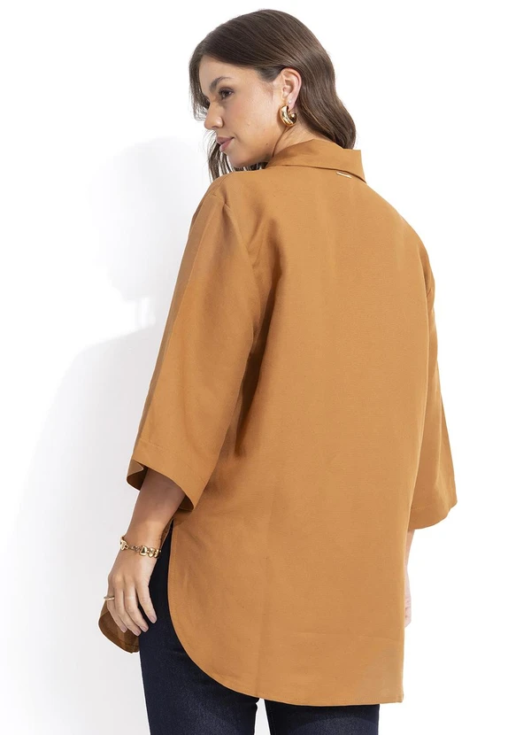 Colcci - Camisa Viscolinho Marrom 2