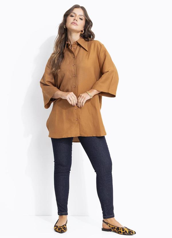 Colcci - Camisa Viscolinho Marrom 5