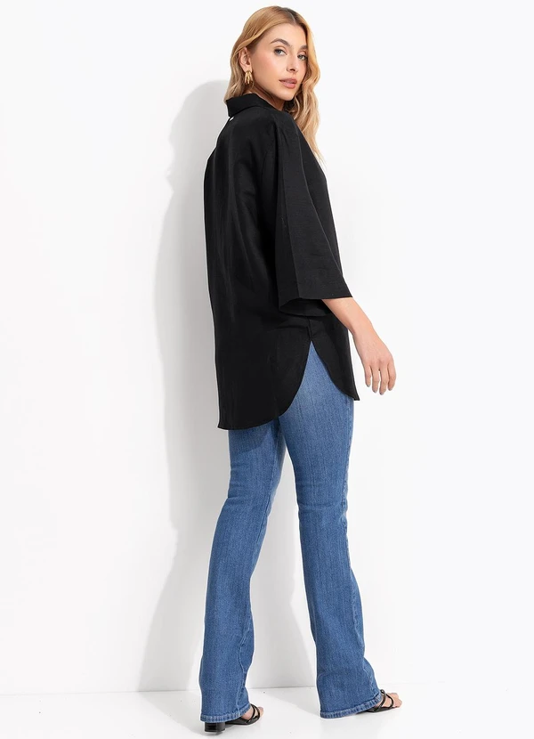 Colcci - Camisa Viscolinho Preto 5