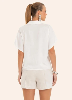 Endless - Camiseta Feminina Viscose Khyara Acetinado Bege - ENDLESS