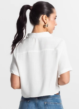 Select - Cropped Feminino com Botões Bege - SELECT