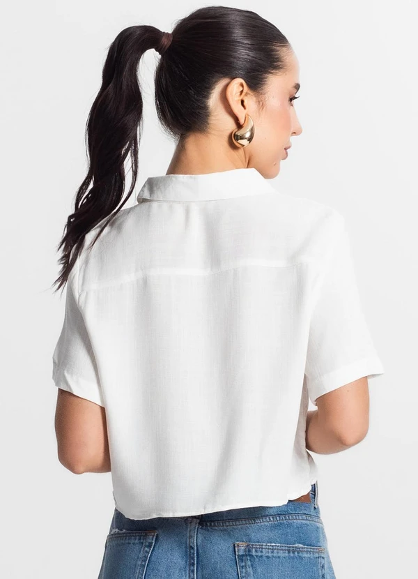 Select - Cropped Feminino com Botões Bege 2