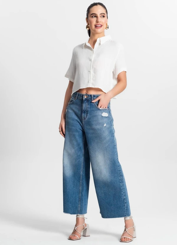 Select - Cropped Feminino com Botões Bege 3