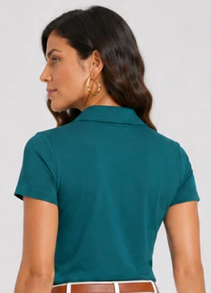 Rovitex - Polo Cotton Básica Feminina Verde - ROVITEX