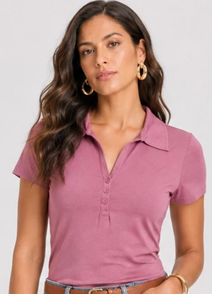 Rovitex - Polo Cotton Básica Feminina Vermelho - ROVITEX