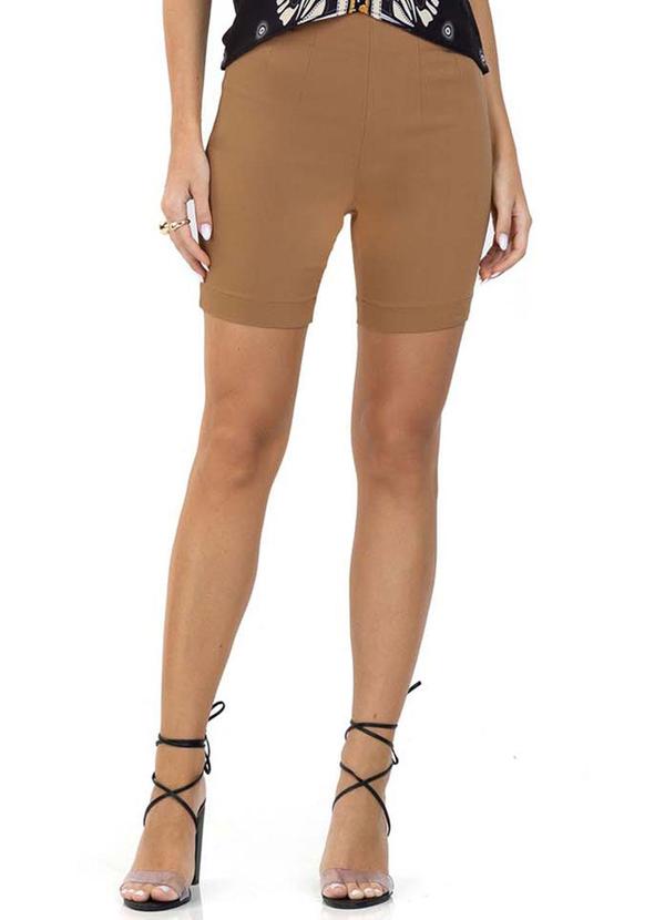 Endless - Shorts Bengaline Feminino Marrom