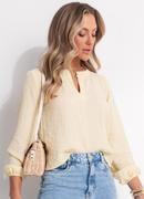 Blusa Amarelo Pastel em Tecido Gaze