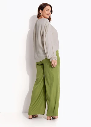 Quintess - Blusa Areia em Viscose Plana - QUINTESS