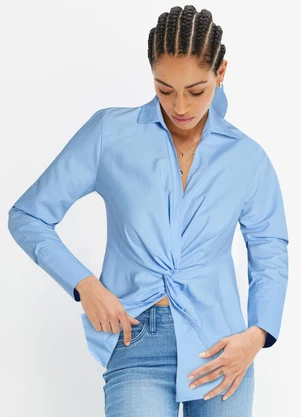 bonprix - Blusa Azul Claro em Tricoline - BONPRIX