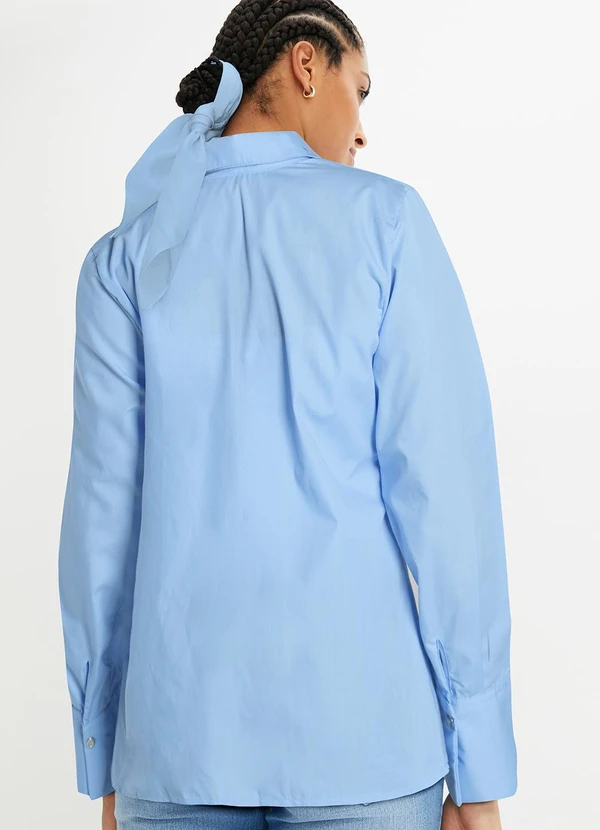 bonprix - Blusa Azul Claro em Tricoline 2