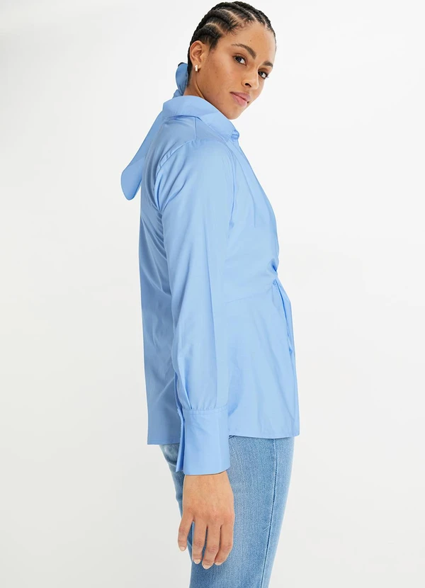 bonprix - Blusa Azul Claro em Tricoline 6