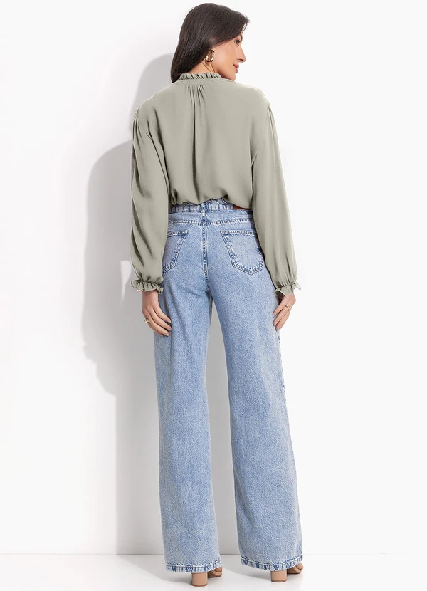 Quintess - Blusa Bege em Viscose Plana 5