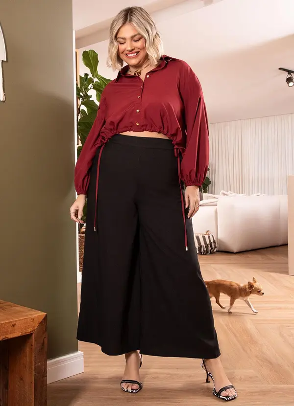 Quintess - Blusa Bordô em Alfaiataria 2