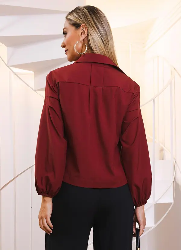 Quintess - Blusa Bordô em Alfaiataria 10