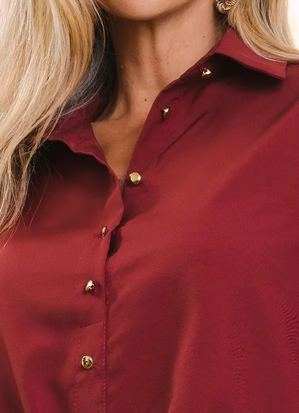Quintess - Blusa Bordô em Alfaiataria 6