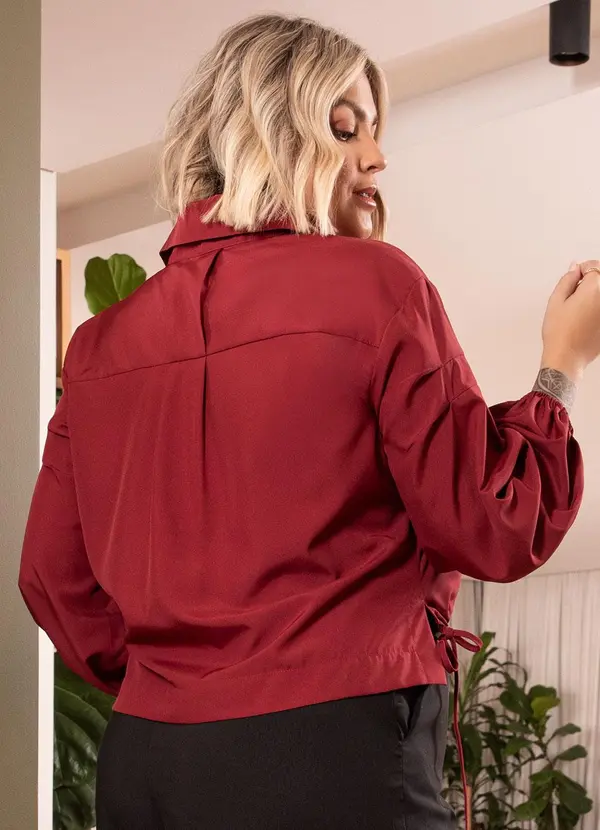 Quintess - Blusa Bordô em Alfaiataria 4