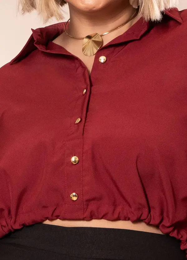 Quintess - Blusa Bordô em Alfaiataria 3