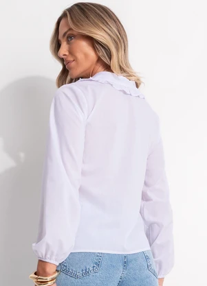 Quintess - Blusa Branca em Tricoline - QUINTESS
