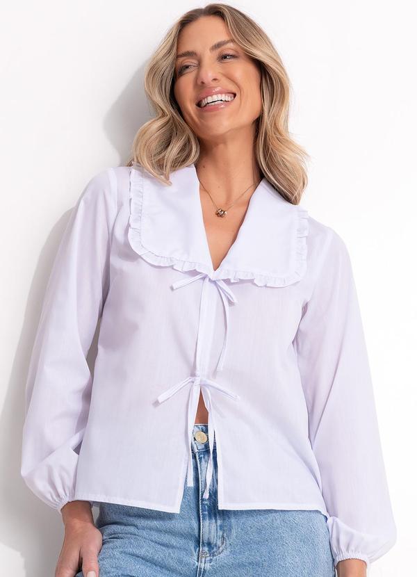 Blusa (Branca) em Tricoline