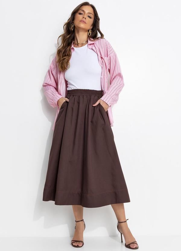 Quintess - Blusa Listrado Rosa em Poliéster com Elastano 8