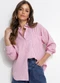 Quintess - Camisa Listrado Azul em Tricoline - variação: Listrado Rosa