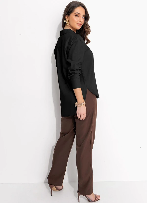 Quintess - Blusa Preto em Linho 4