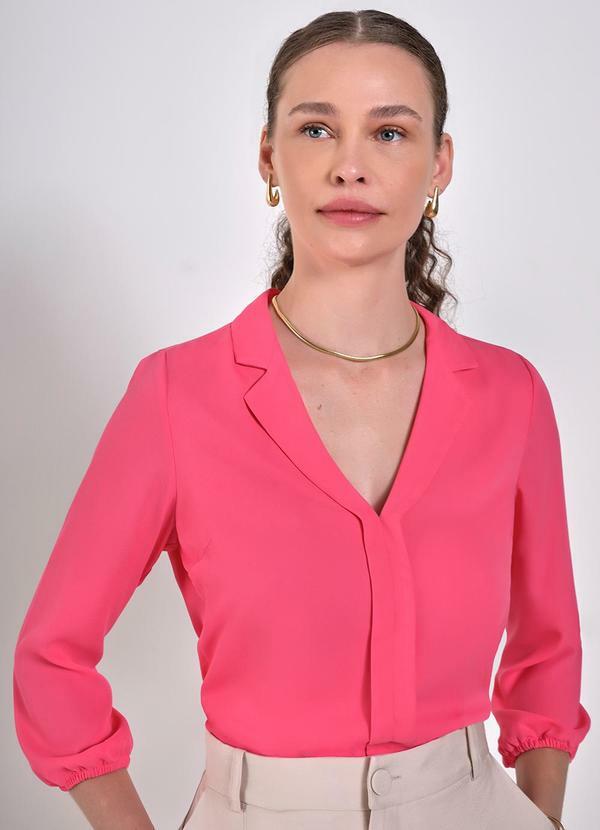 Principessa - Body Camisa Gola Blazer Rosa Goiaba Bárbara Rosa