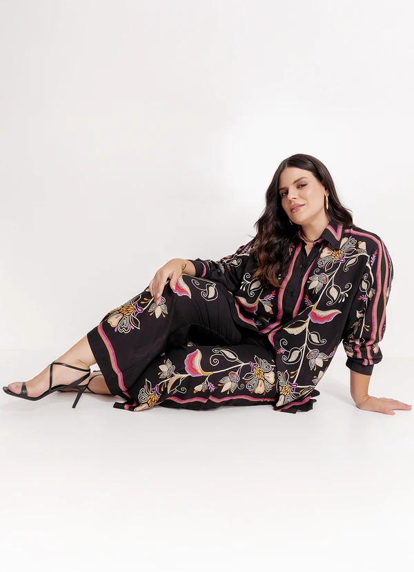 Farm - Calça Lenço Lia Preto 14