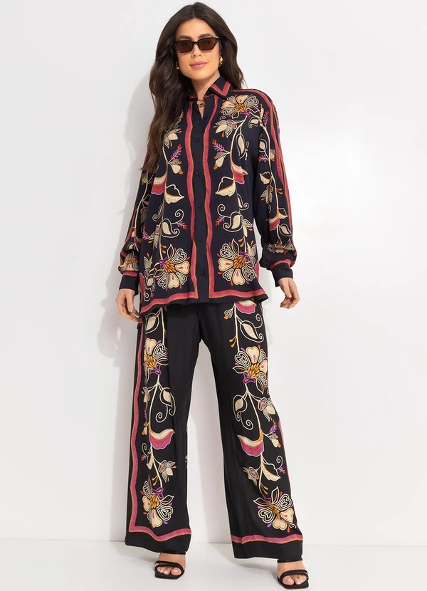 Farm - Calça Lenço Lia Preto 3