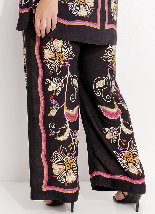 Farm - Calça Lenço Lia Preto 9