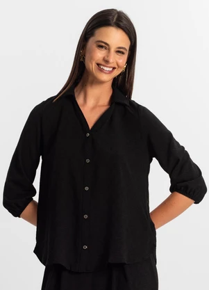 Rovitex - Camisa 3/4 Feminina Preto - ROVITEX