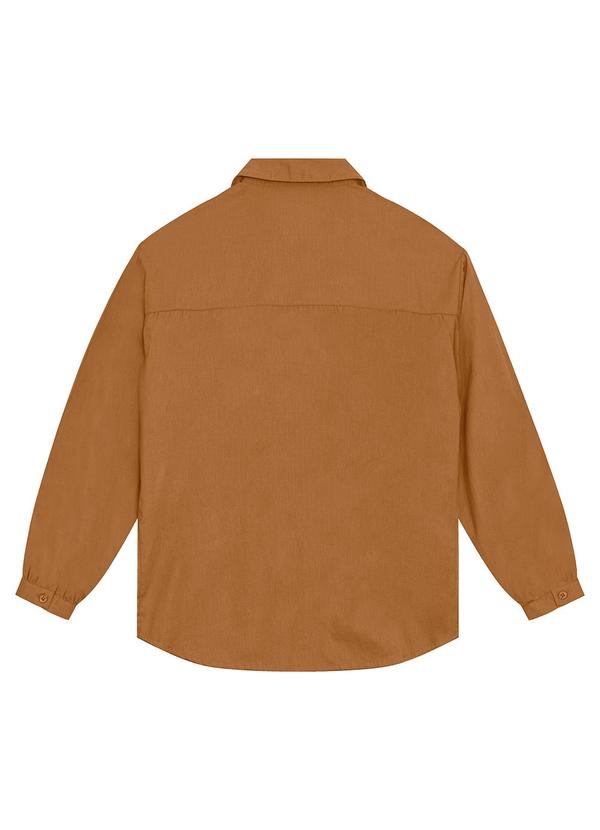 Malwee - Camisa Ampla Tricoline Marrom 7
