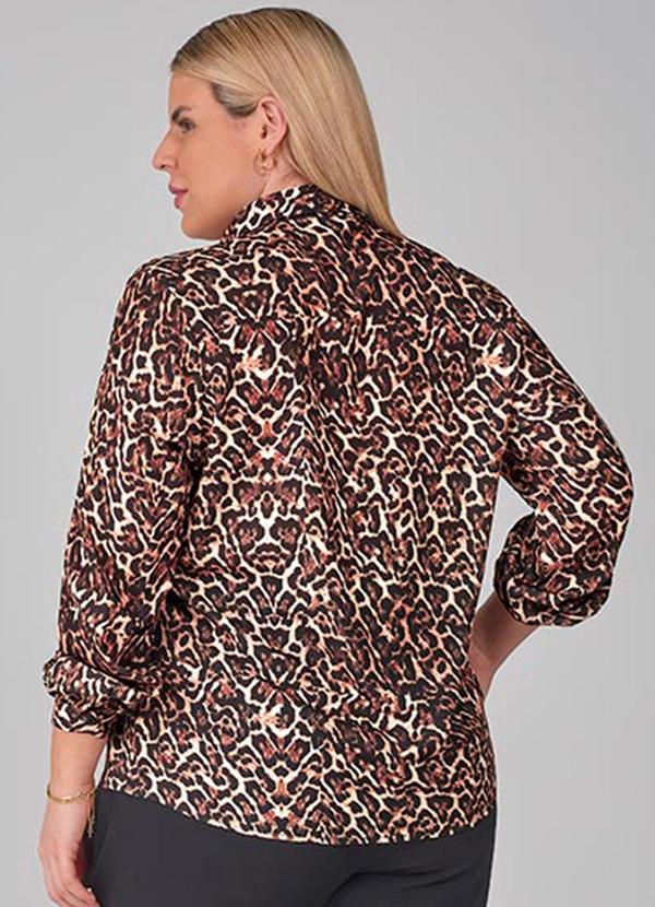 Principessa - Camisa Animal Print Gonçala Marrom 6