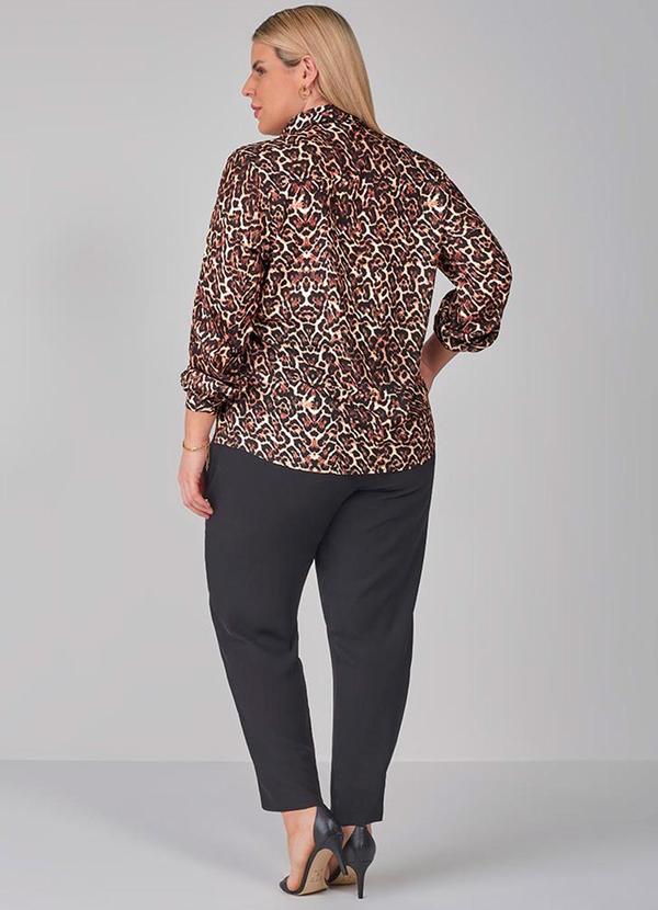 Principessa - Camisa Animal Print Gonçala Marrom 8