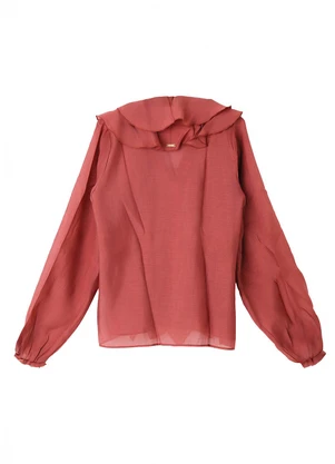 Enfim - Camisa Babados Liocel Coral - ENFIM