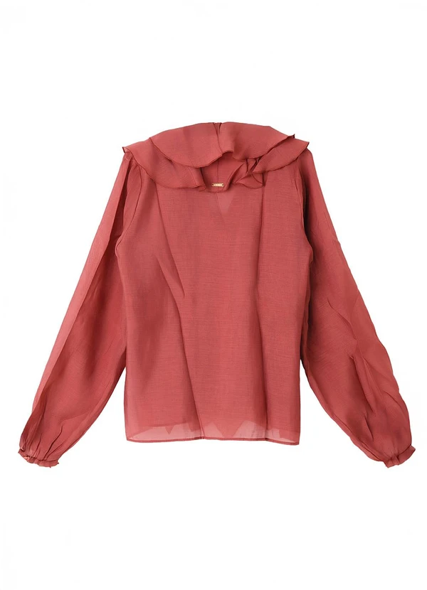 Camisa Babados Liocel Coral - ENFIM