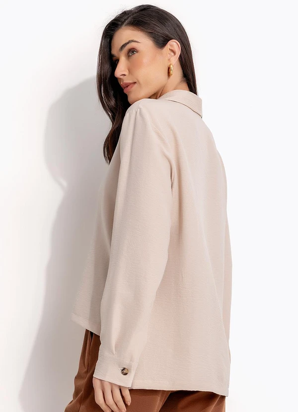 Quintess - Camisa Bege em Tecido Air Flow 2