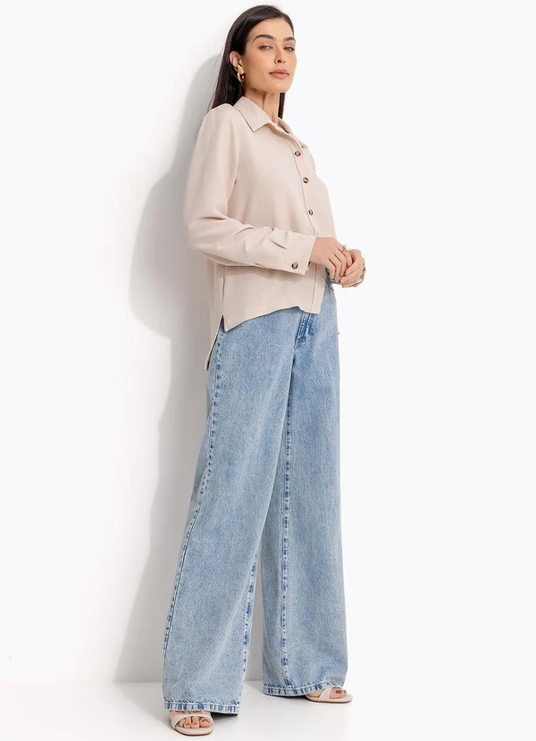 Quintess - Camisa Bege em Tecido Air Flow 3