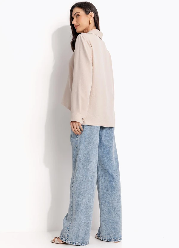 Quintess - Camisa Bege em Tecido Air Flow 4