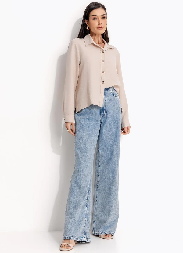 Quintess - Camisa Bege em Tecido Air Flow 5