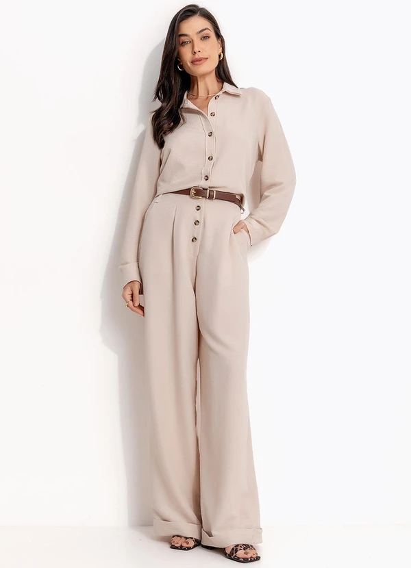 Quintess - Camisa Bege em Tecido Air Flow 6