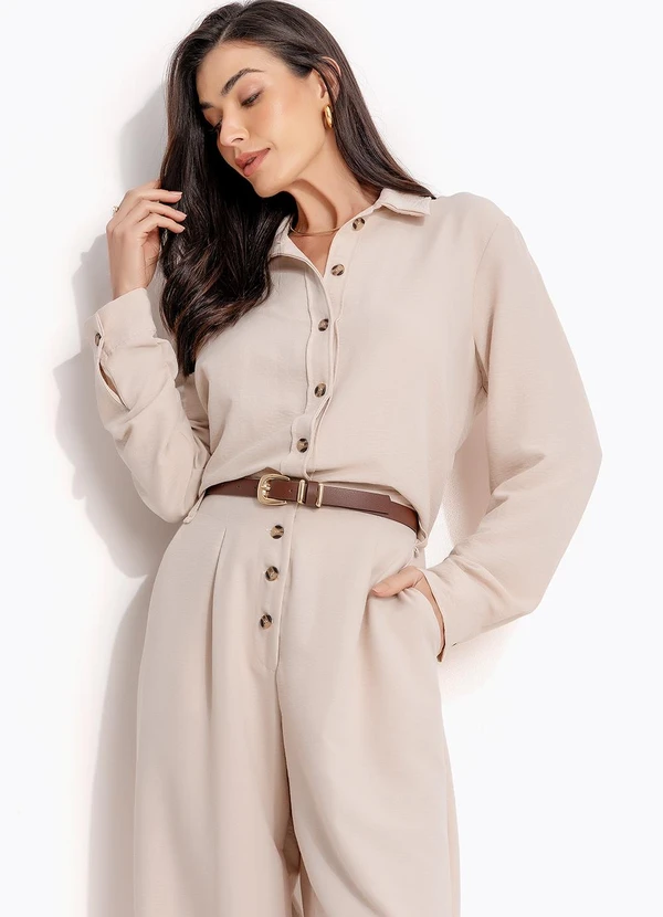 Quintess - Camisa Bege em Tecido Air Flow 9